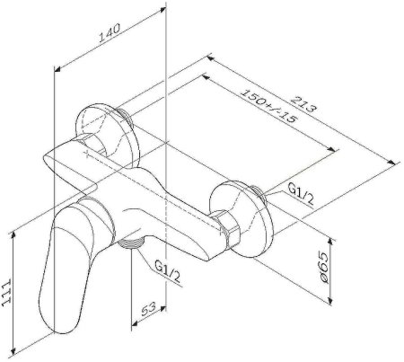 Смеситель для душа AM.PM Sunny F85C20000 Хром 
