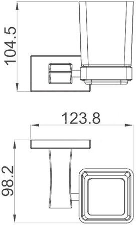 Стакан для зубных щеток Gappo G0706 Хром 