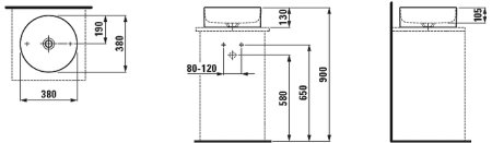 Раковина-чаша Laufen Living 37 8.1143.5.000.112.1 Белая 