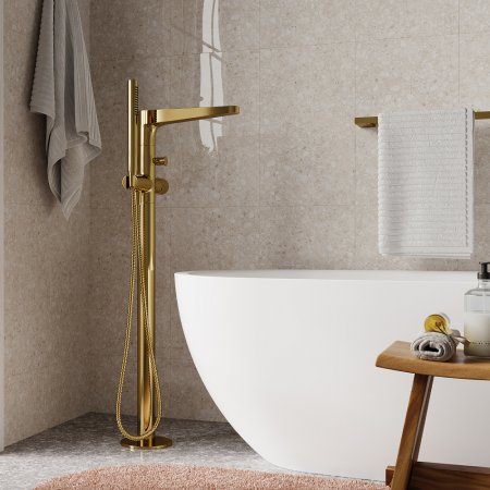 Смеситель WasserKRAFT Sauer 7100 7121 напольный, для ванны с душем 