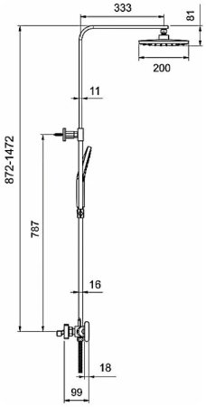 Душевая система Gappo G2495-6 с термостатом Хром 
