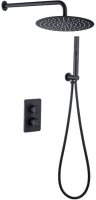 Душевая система Allen Brau Priority 5.31013-31 с термостатом Черная матовая