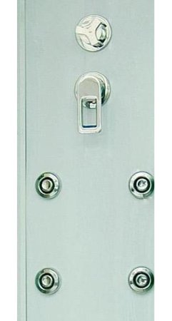 Душевая кабина Bas Арона (черная стенка, рифленое стекло) 