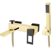 Смеситель для ванны Boheme Q 143-GB Золото Черный