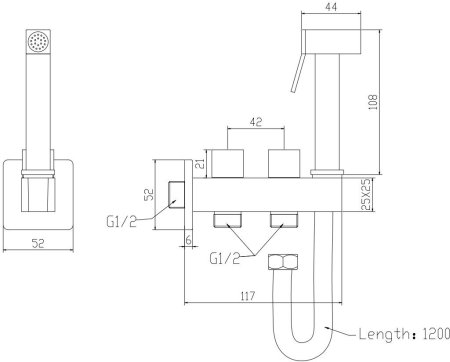 Смеситель для биде Savol (S-FXQ011H) 