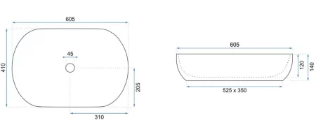Раковина 60,5х41 см Rea Cleo REA-U6210 