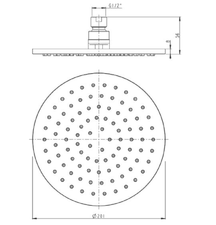 Душевая система Omnires Y 1234A с термостатом, черная 