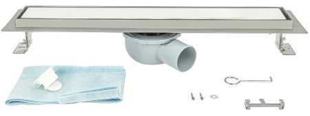 Душевой лоток ALMAes Laguna 90 LG90WH с Белой решеткой 