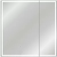 Зеркало-шкаф "КВАРТЕТ 80*80" с подсветкой, сенсор на зеркале