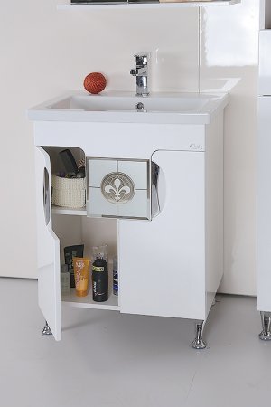 Тумба с раковиной Onika Флорена-Квадро 60.10 белая 