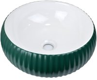 Раковина-чаша Bronze de Luxe 40 1382 Изумрудный глянец Белый глянец
