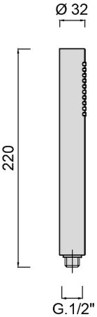 Ручной душ Giulini Futuro F1782NO Черный матовый 