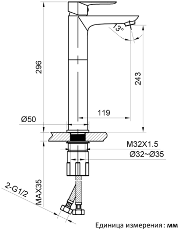 Смеситель для раковины AltroBagno Diretto 010209 Bi 