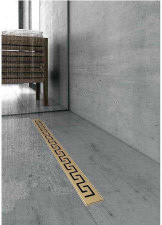 Душевой лоток Berges B1 Antik 600 092024 с решеткой Золото глянец 