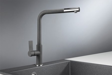 Смеситель Granula GR-2501 для кухонной мойки, графит 