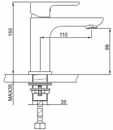 Смеситель для раковины Gappo G48 G1048 Белый Хром 