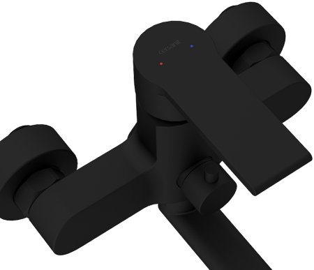Смеситель для ванны Cersanit Brasko Black 64092 универсальный Черный матовый 
