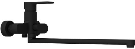 Смеситель для ванны Cersanit Brasko Black 64092 универсальный Черный матовый 