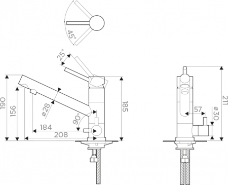 Смеситель для кухонной мойки Omoikiri Tonami CA, карамель 