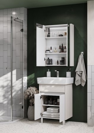 Тумба под раковину Aquaton Верди PRO 60 H 1A207701VDAV0 Белый Ясень фабрик 