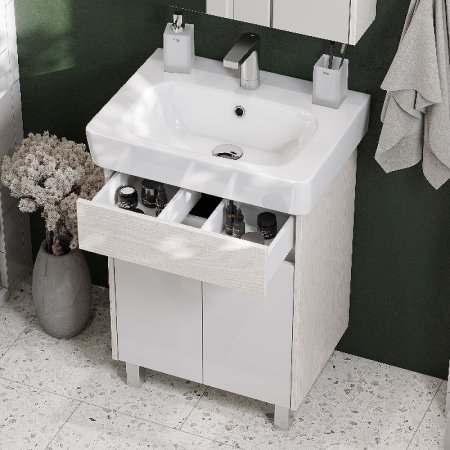 Тумба под раковину Aquaton Верди PRO 60 H 1A207701VDAV0 Белый Ясень фабрик 