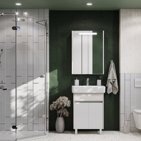 Тумба под раковину Aquaton Верди PRO 60 H 1A207701VDAV0 Белый Ясень фабрик 