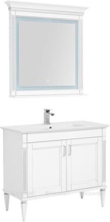 Комплект мебели для ванной Aquanet Селена 105 белый/серебро (2 дверцы) 