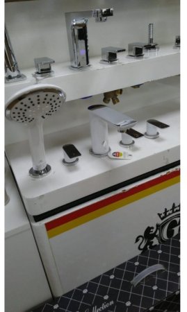 Смеситель на борт ванны GANZER GZ21088F WHITE/CHROME 