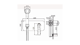 Гигиенический душ Boheme Venturo 377-SGM чёрный 
