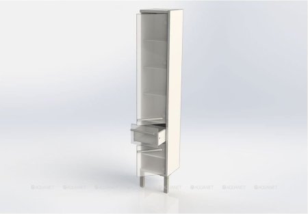 Шкаф-пенал для ванной Aquanet Фостер 35 эвкалипт мистери/белый 