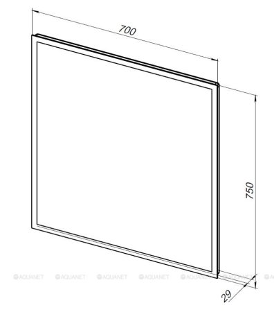 Зеркало Aquanet Оптима 70 белый матовый 