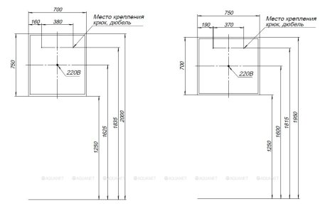 Зеркало Aquanet Оптима 70 белый матовый 