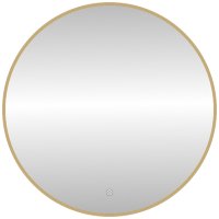 Зеркало с подсветкой LED Fixsen FX-1060G круглое 60х60 см, золотой сатин Зеркало с подсветкой LED Fixsen FX-1060G круглое 60х60 см, золотой сатин
