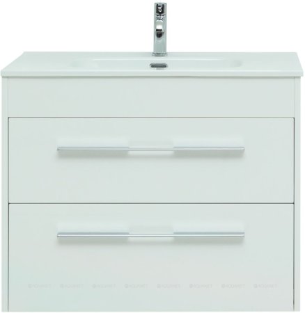 Тумба с раковиной Aquanet Августа 80 белый (ручка хром) 