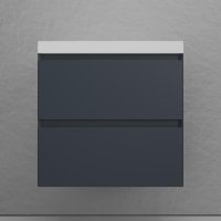 Тумба подвесная Style Line "Манхэттен 60" ЭМАЛЬ под ASTI 60 2 ящика PLUS графит