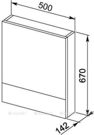 Зеркало-шкаф Aquanet Нота 50 белый 