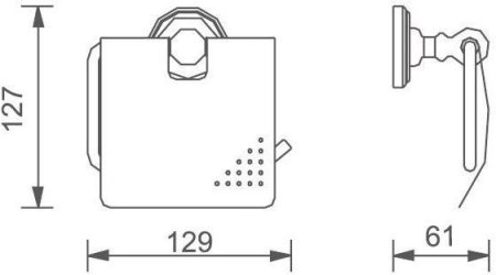 Держатель туалетной бумаги Aquanet 4686 золото 