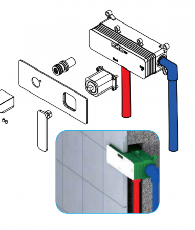 Смеситель для раковины GANZER GZ21044F WHITE/CHROME 