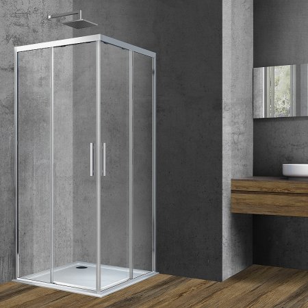 Душевой уголок Vincea Soft 90x90 VSS-3SO900CL профиль Хром стекло прозрачное 