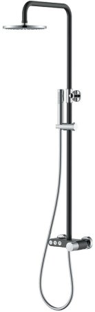Душевая система Boheme Stick 128-BCR.2 Черная Хром 