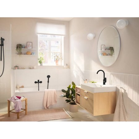 Смеситель Hansgrohe Rebris S 210 72536670 для раковины с поворотным изливом, черный 