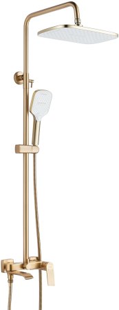 Душевая система Shevanik S4136G, золотой сатин 