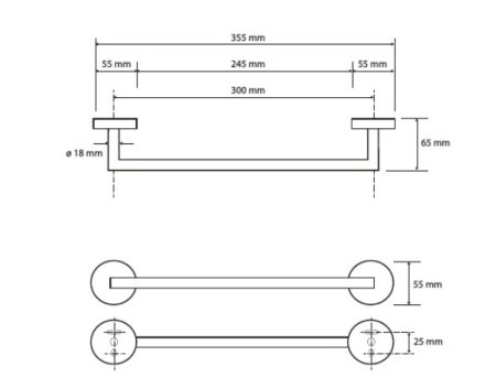 Полотенцедержатель Bemeta Dark 104204010 черный 
