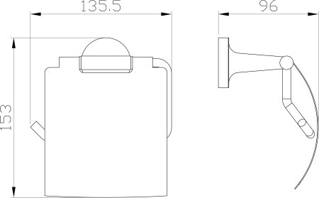 Держатель для туалетной бумаги с крышкой WONZON & WOGHAND, Хром (WW-6526) 