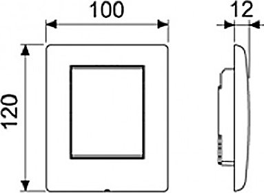 Кнопка смыва TECE Planus Urinal 9242312 для писсуара, белая матовая 