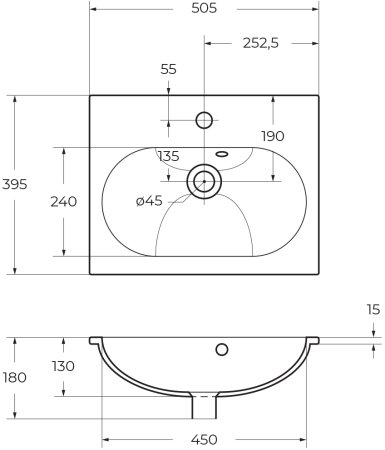 Керамическая раковина BelBagno BB1923-500 
