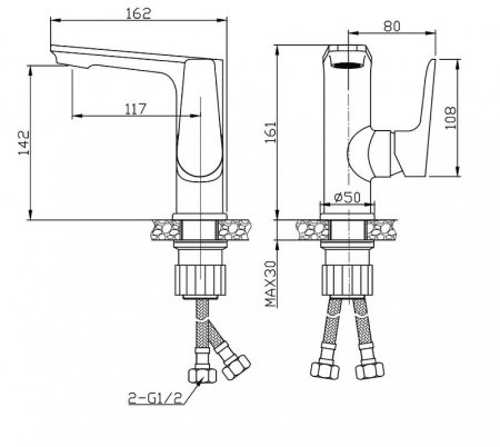 Смеситель для раковины BelBagno Ancona ANCONA-LVM-CRM Хром 