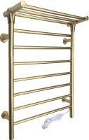 Полотенцесушитель электрический Zorg AZR HT- 013-PL 2 BR бронза, с полкой