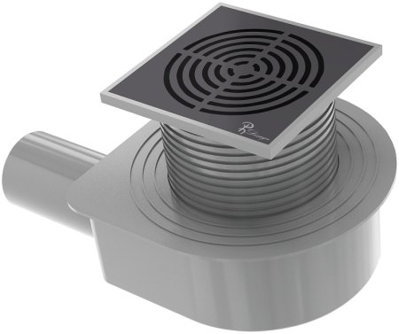 Душевой трап Boheme Smart Design 984-15-B с Черной решеткой 