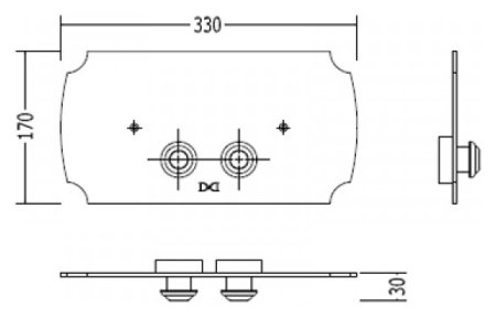 Кнопка смыва Devon&Devon DEPLNKL для встроенного бачка 